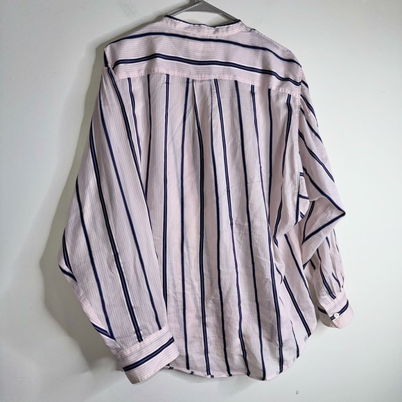 Isabel Marant Etoile Satchell Button Down Top 38 Striped Light Pink - Picture 4 of 12